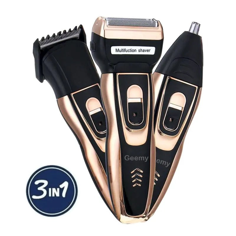 Kit de Barbería Geemy 3 en 1 GM-595 Recargable
