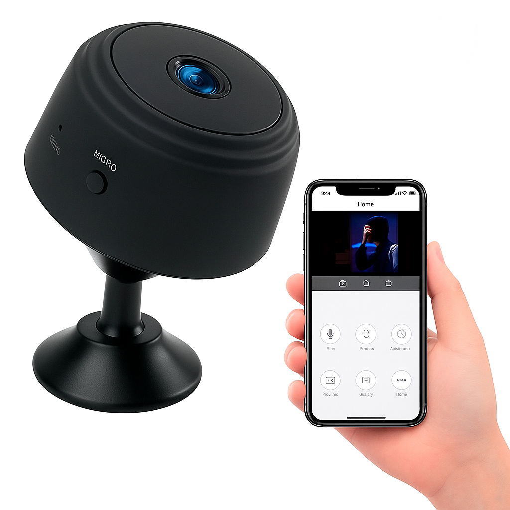 Cámara Espía Hd Seguridad Base Rotatoria Wifi Bluetooth A9