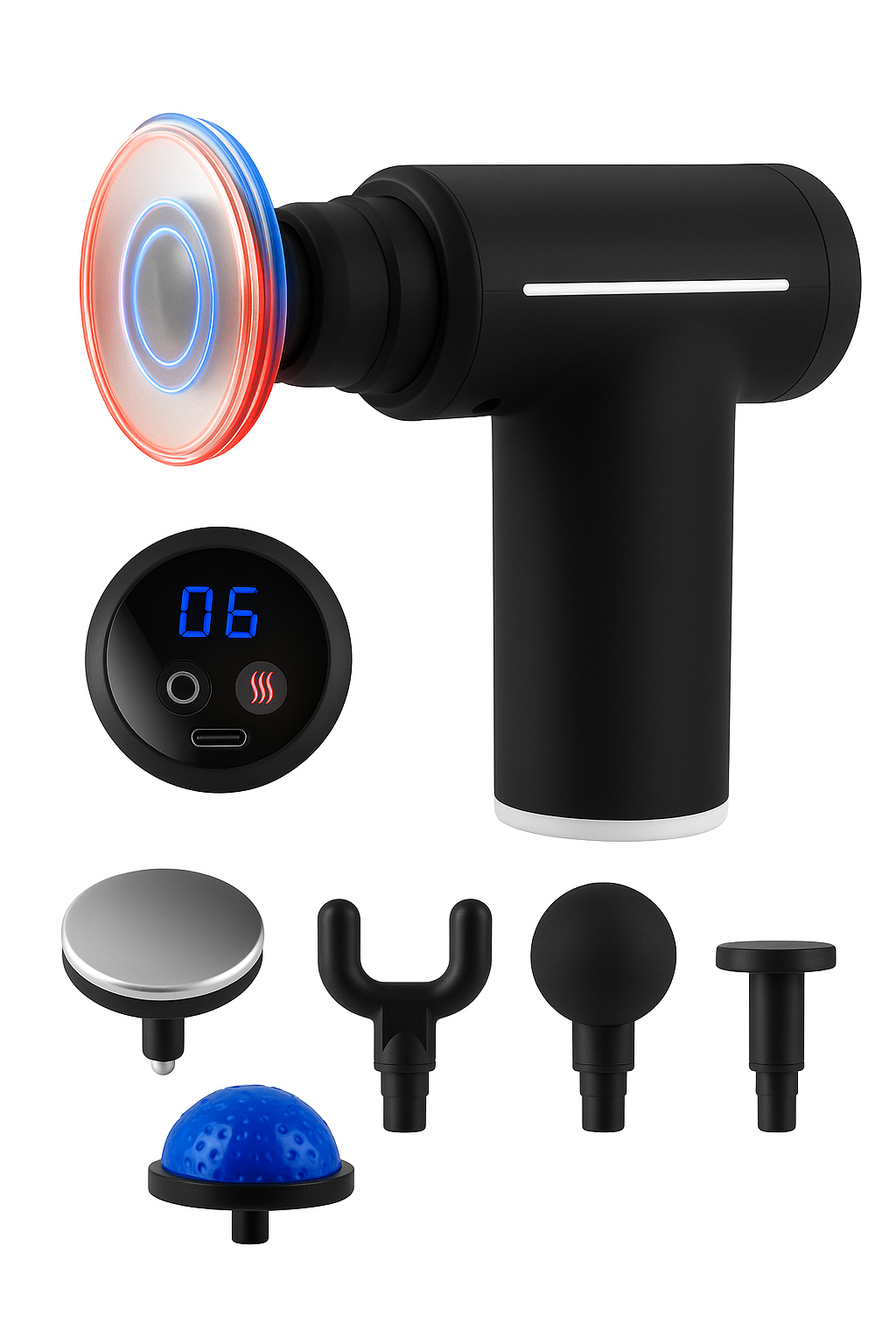 Masajeador Muscular Eléctrico Pistola Massage Gun Calor Frío