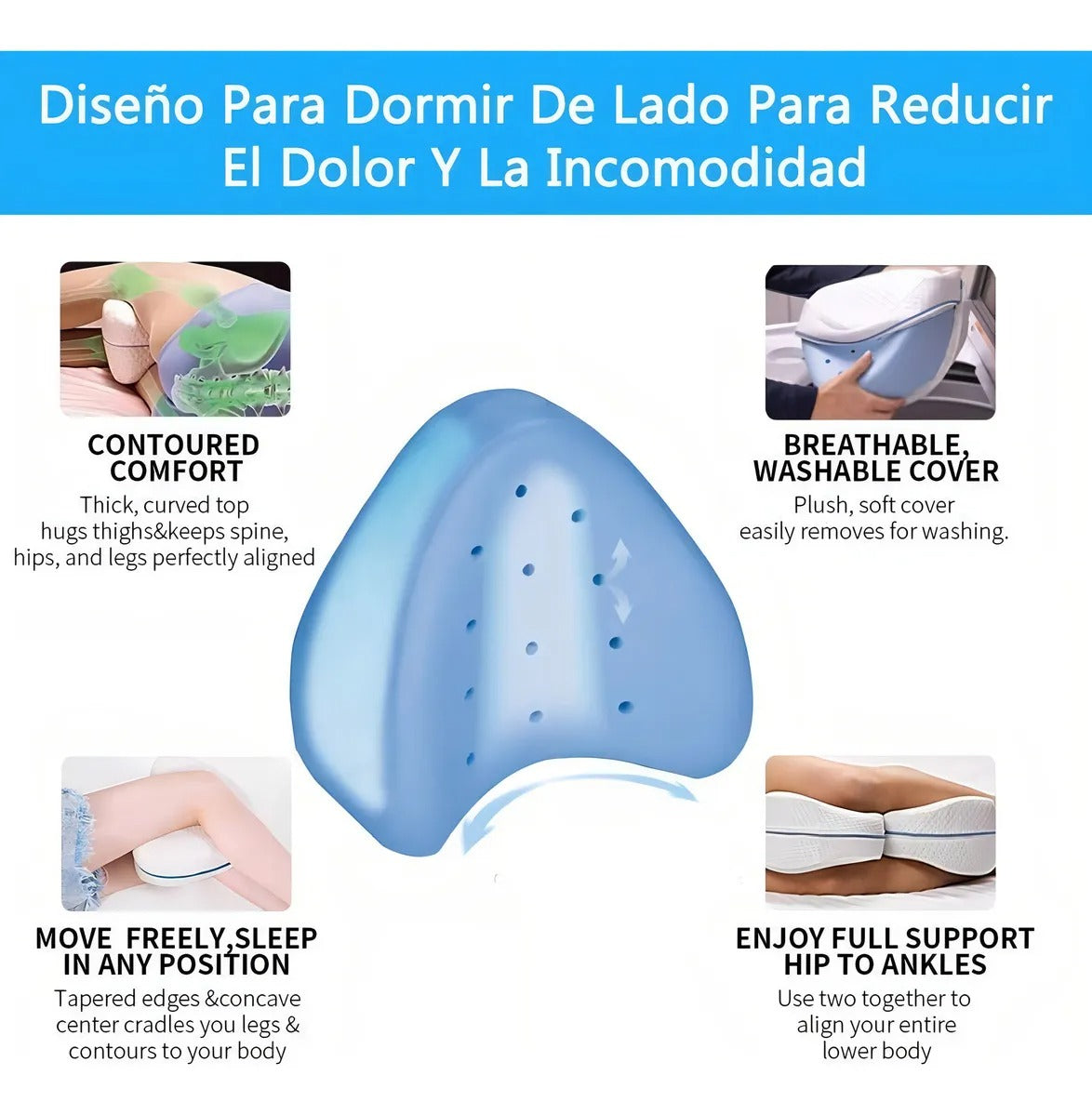 ALMOHADA PARA LAS PIERNAS Y RODILLAS