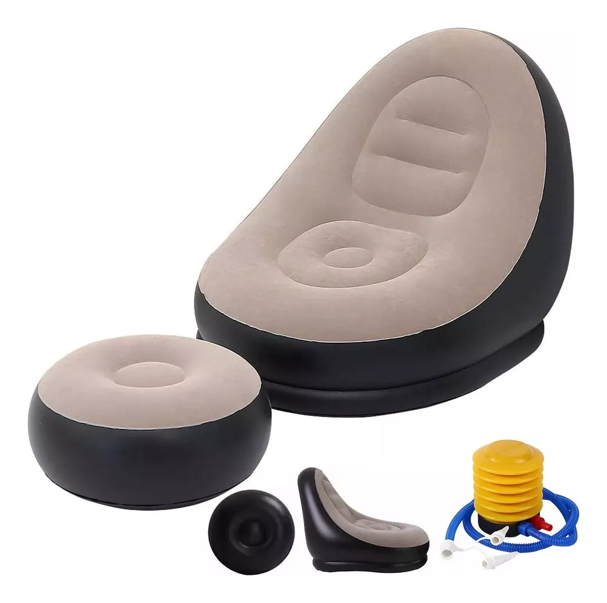 Sofá Inflable con Almohadilla para Pies