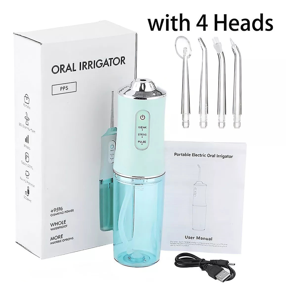 Irrigador 4 Cabezales Recargable