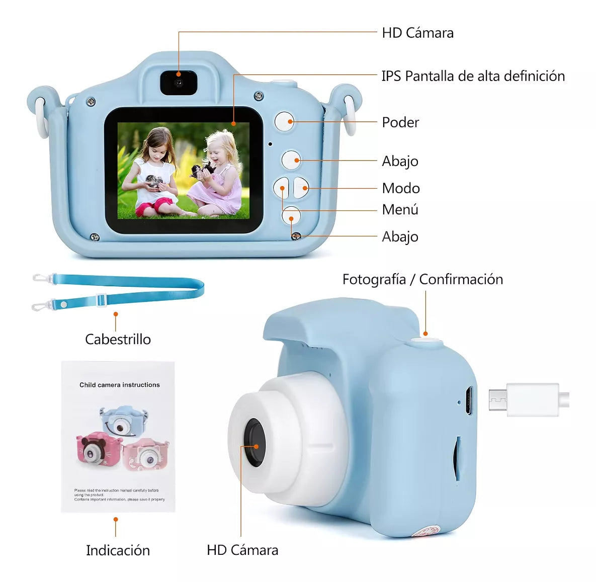 Cámara para niños Digital de 20MPX