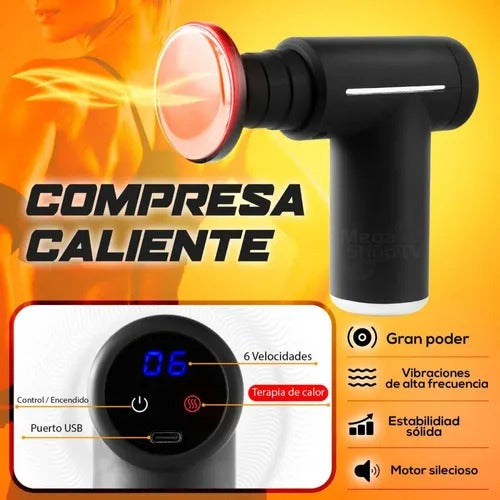 Masajeador Muscular Eléctrico Pistola Massage Gun Calor Frío