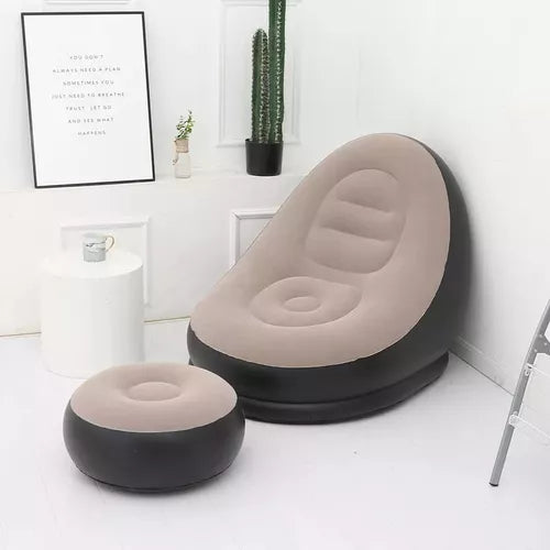 Sofá Inflable con Almohadilla para Pies