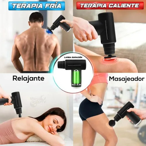 Masajeador Muscular Eléctrico Pistola Massage Gun Calor Frío