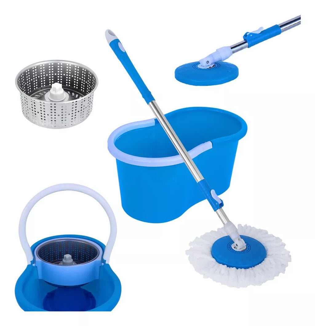 Trapero Giratorio 360 + Balde Centrifugador con Tambor Metálico
