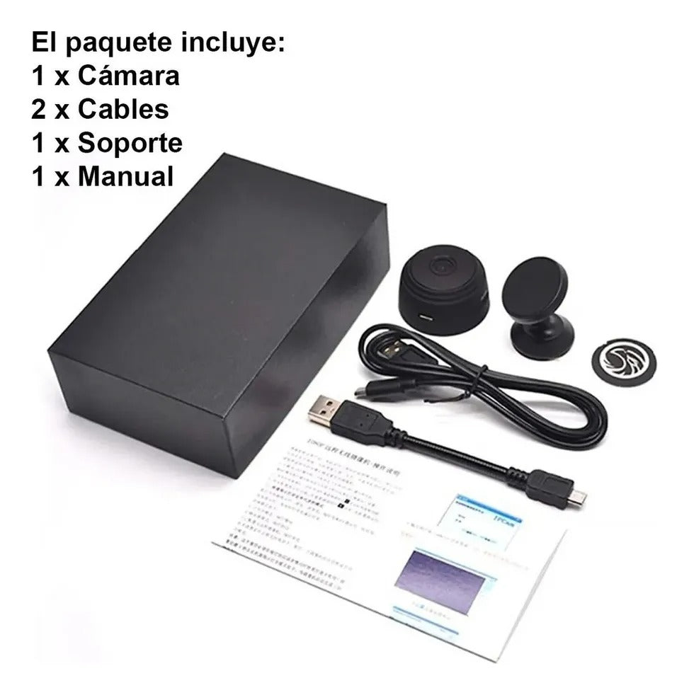 Cámara Espía Hd Seguridad Base Rotatoria Wifi Bluetooth A9