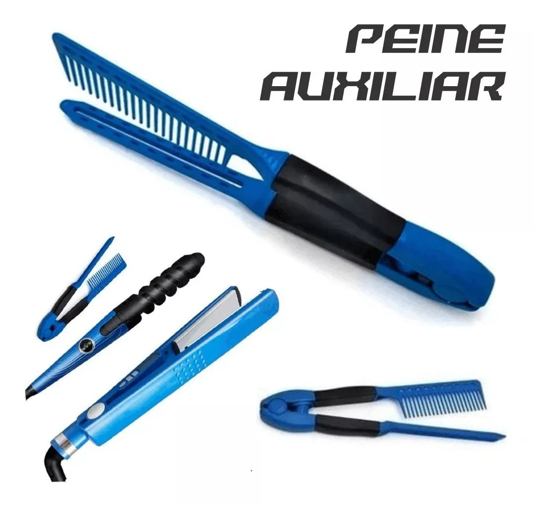 Combo Nano Titanium Plancha + Rizadora + Peine Pinza