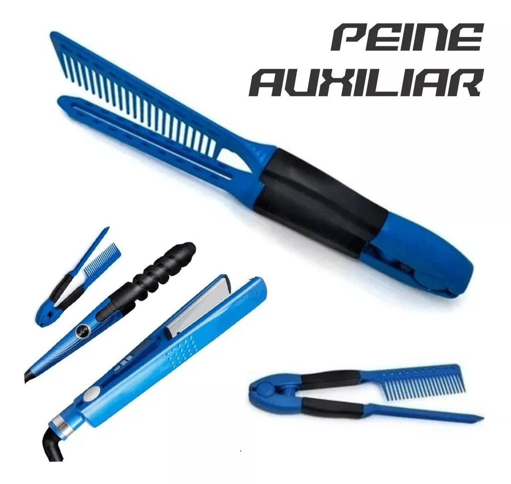 Combo Nano Titanium Plancha + Rizadora + Peine Pinza