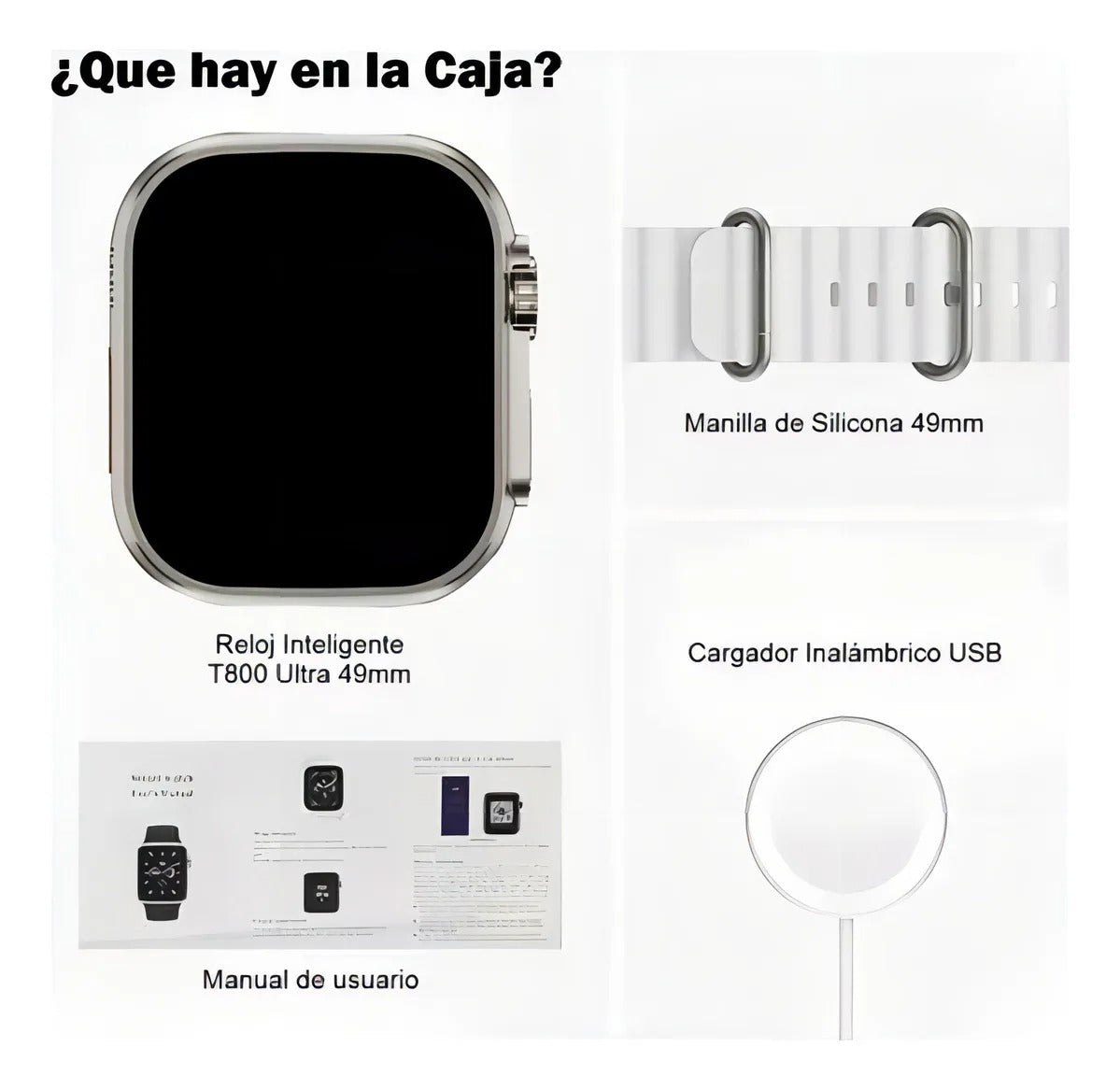 Reloj Inteligente T800 Ultra Wireless Charging VIR