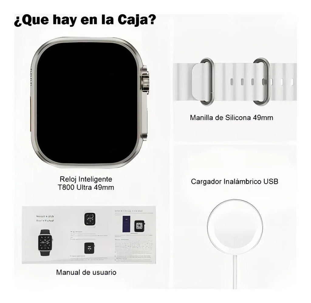 Reloj Inteligente T800 Ultra Wireless Charging VIR