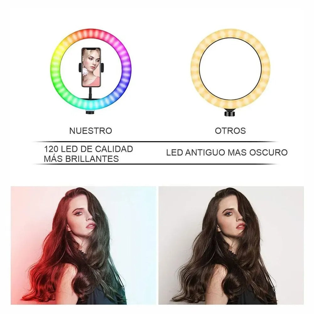 Aro De Luz Rgb 33cm Iluminación Continua VIR