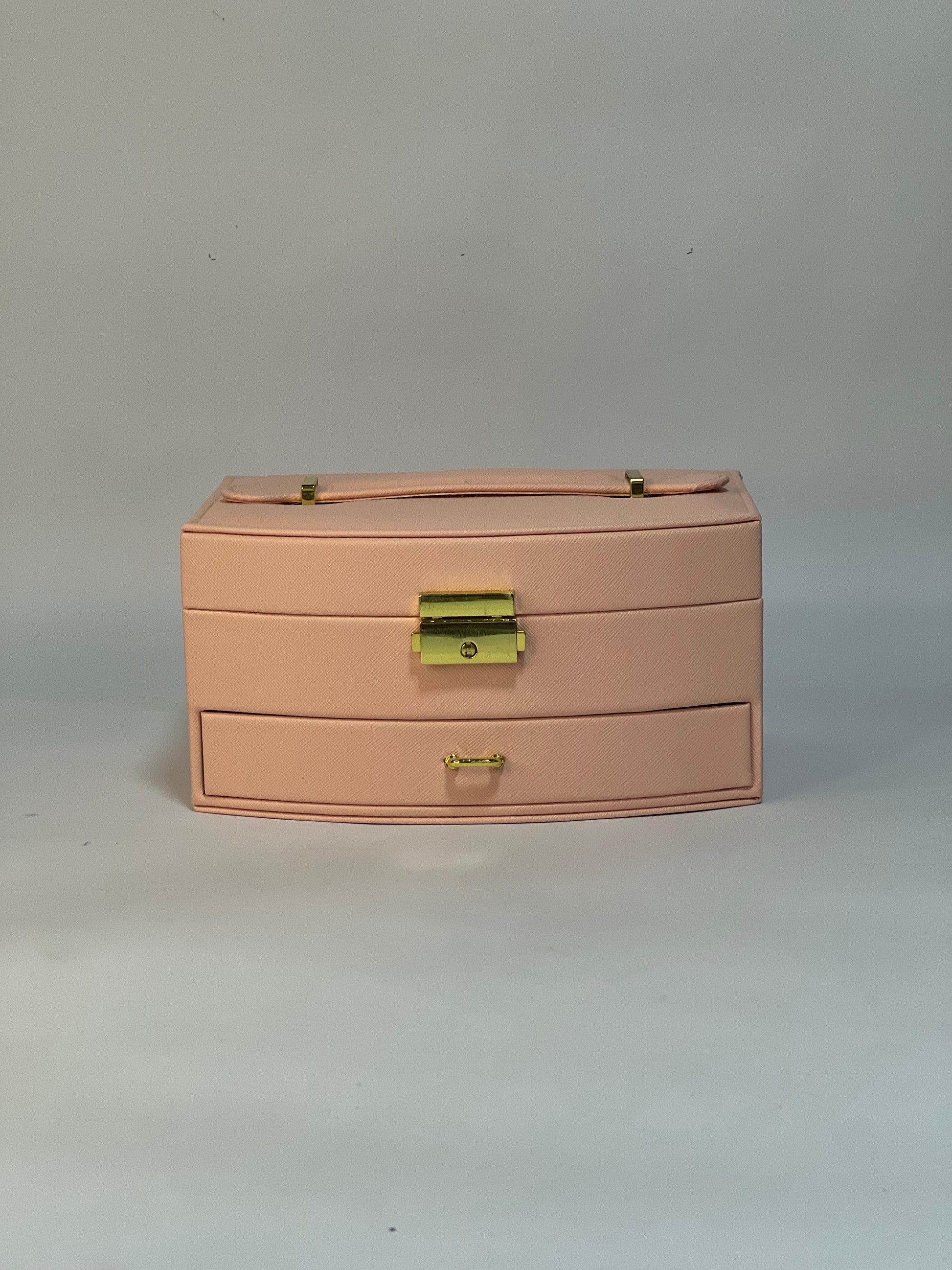 Joyero 2 Niveles para Anillos, Pulseras y Collares (Blanco y Verde Esmeralda)