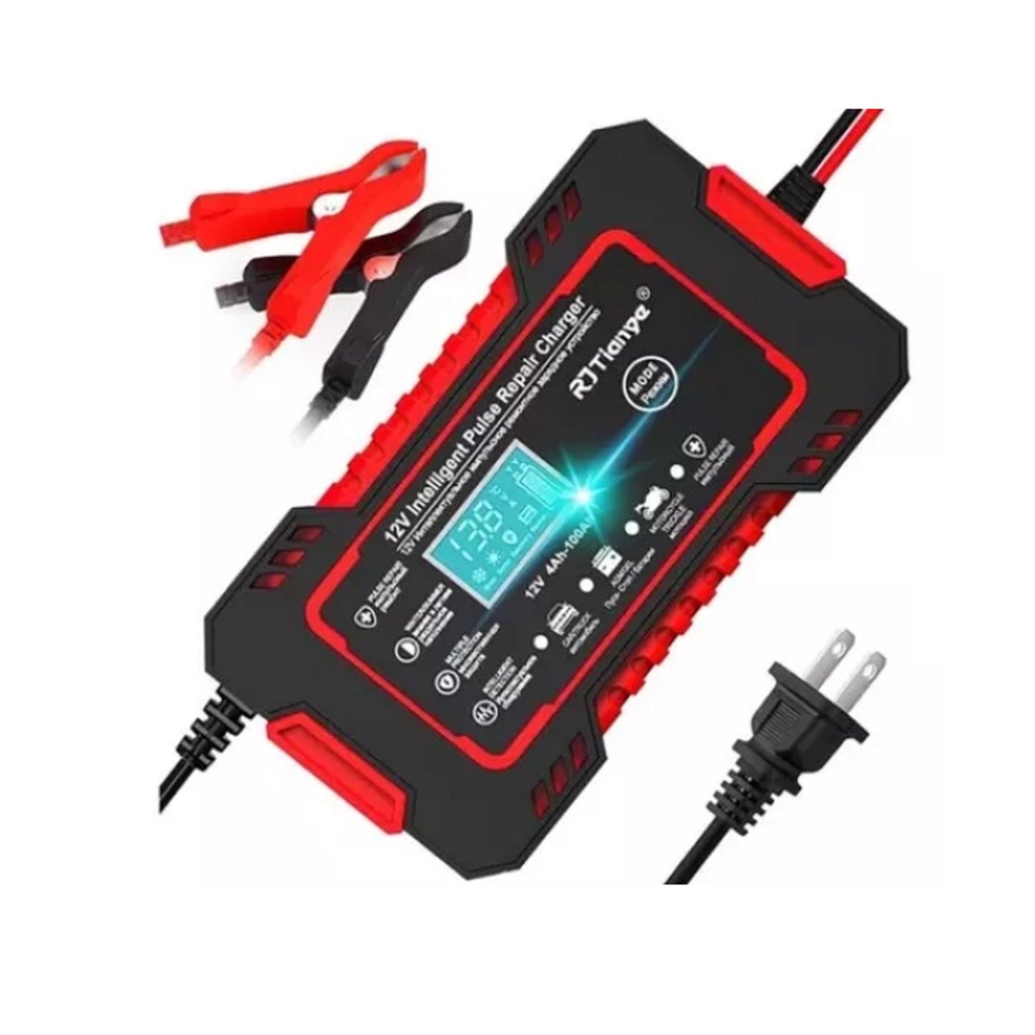 Cargador de Baterías de 12v para Carros y Motos